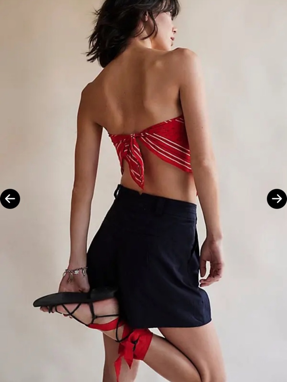 Free People Perfect Prep Trouser Shorts in Navy NWOT Retail $98 - Picture 3 of 4